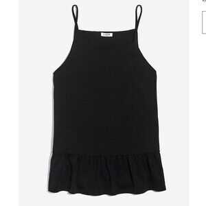 Jcrew Ruffle peplum cami / SMALL / BLACK